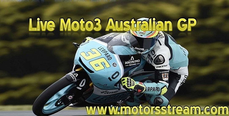 Live Moto3 Race Australian GP