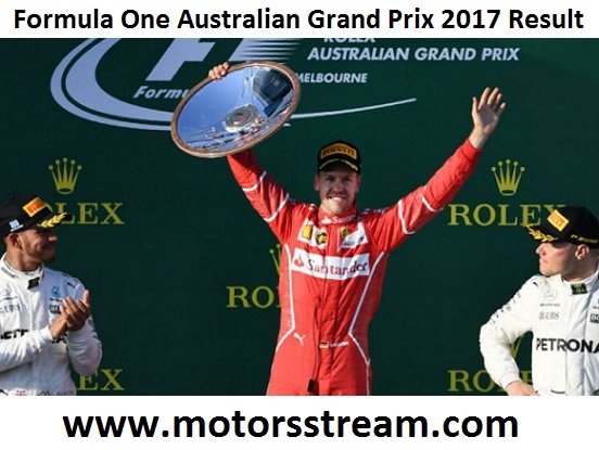 2017 F1 Australian Grand Prix Result