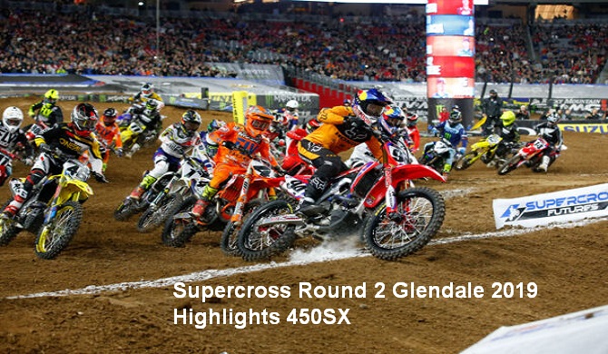 Supercross Round 2 Glendale 2019 Highlights 450SX