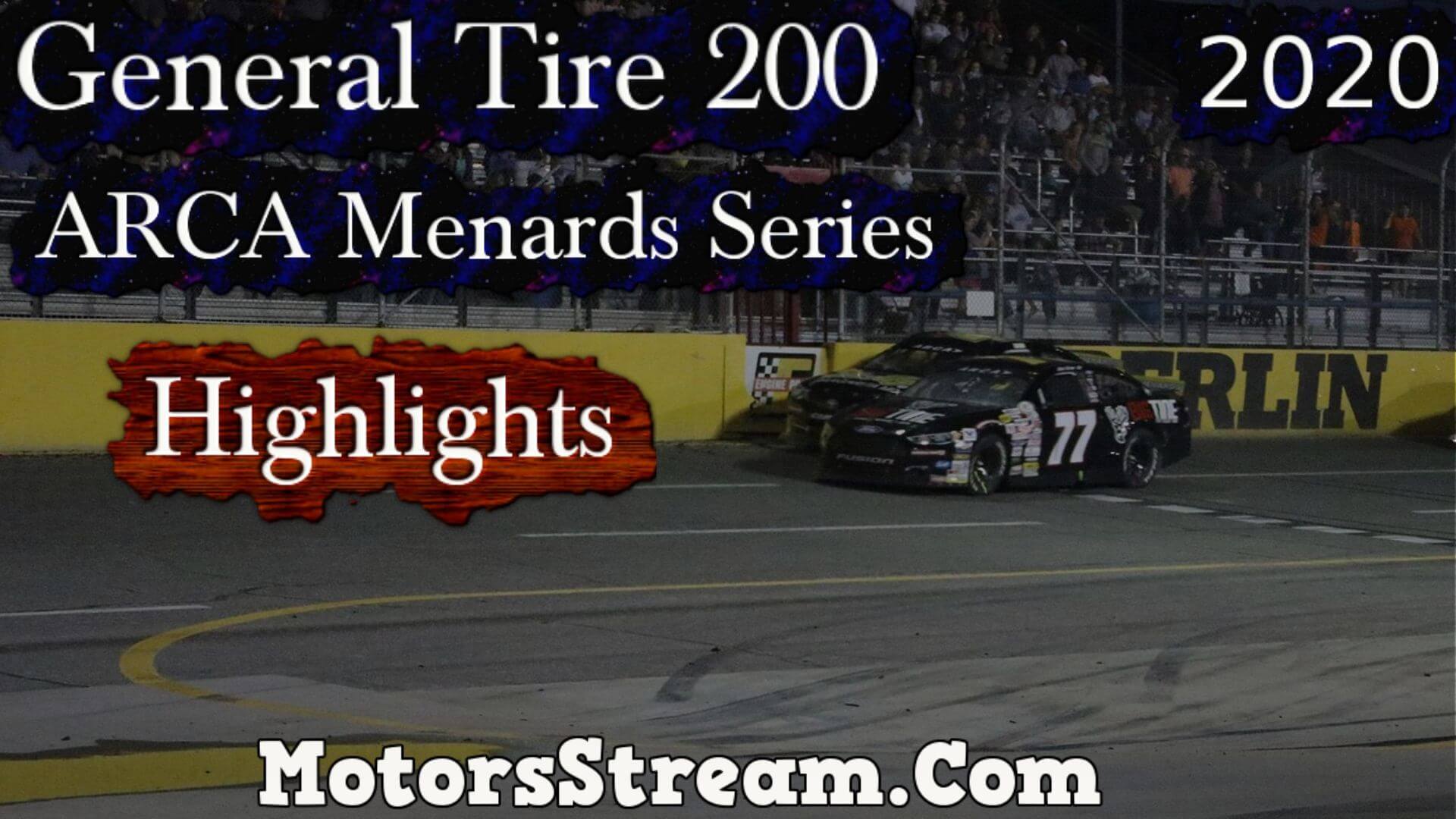 General Tire 200 highlights 2020 ARCA Menards