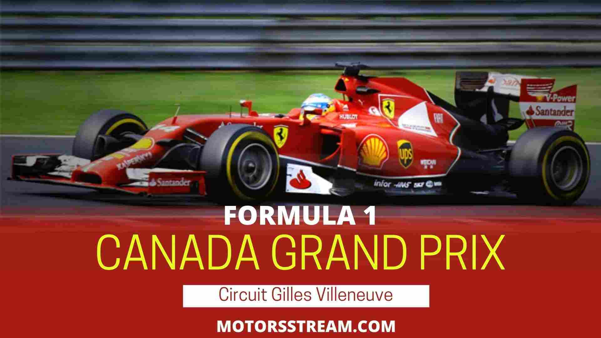 Formula 1 Canadian Grand Prix Live Stream